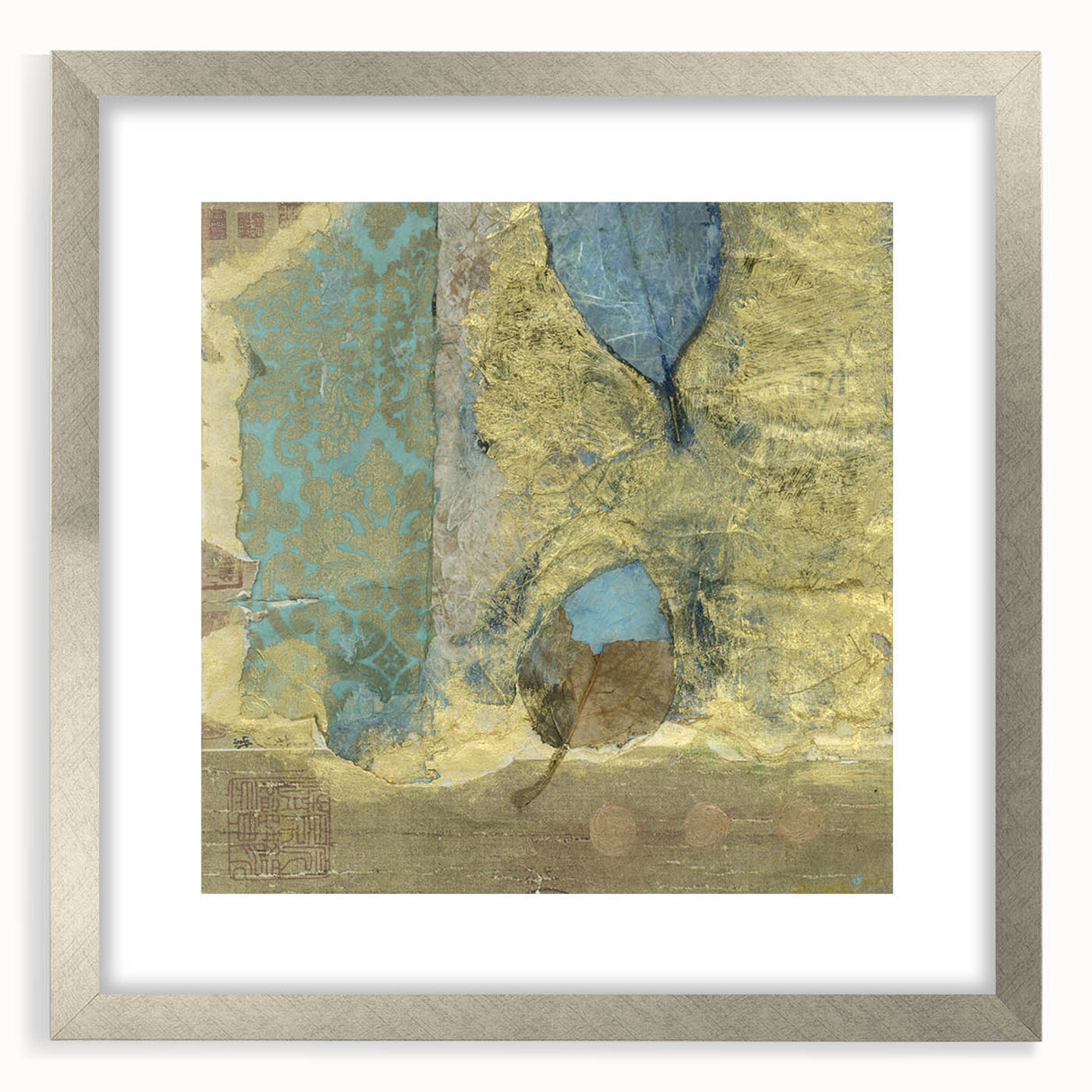 Modern Abstract Canvas Prints – Elegant Gold & Aqua Textured Art