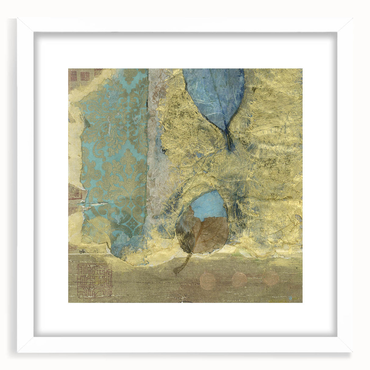 Modern Abstract Canvas Prints – Elegant Gold & Aqua Textured Art