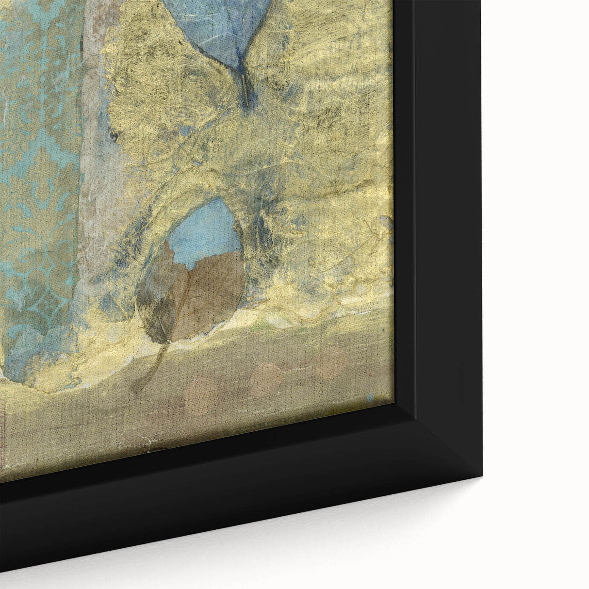 Modern Abstract Canvas Prints – Elegant Gold & Aqua Textured Art