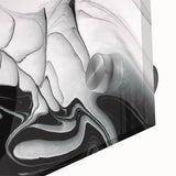 Modern Monochrome Fluid Art – Abstract Fluid Canvas Wall Decor