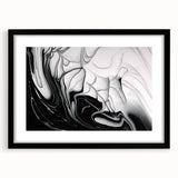 Modern Monochrome Fluid Art – Abstract Fluid Canvas Wall Decor