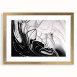 Modern Monochrome Fluid Art – Abstract Fluid Canvas Wall Decor