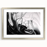 Modern Monochrome Fluid Art – Abstract Fluid Canvas Wall Decor