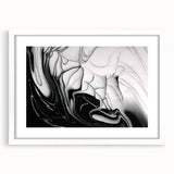 Modern Monochrome Fluid Art – Abstract Fluid Canvas Wall Decor