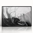 Modern Monochrome Fluid Art – Abstract Fluid Canvas Wall Decor