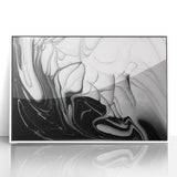 Modern Monochrome Fluid Art – Abstract Fluid Canvas Wall Decor