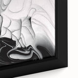 Modern Monochrome Fluid Art – Abstract Fluid Canvas Wall Decor
