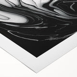 Modern Monochrome Fluid Art – Abstract Fluid Canvas Wall Decor