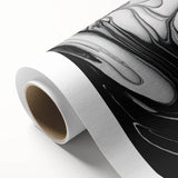 Modern Monochrome Fluid Art – Abstract Fluid Canvas Wall Decor