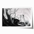 Modern Monochrome Fluid Art – Abstract Fluid Canvas Wall Decor