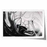 Modern Monochrome Fluid Art – Abstract Fluid Canvas Wall Decor