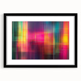 Modern Abstract Canvas Prints – Color Grid Linework Composition