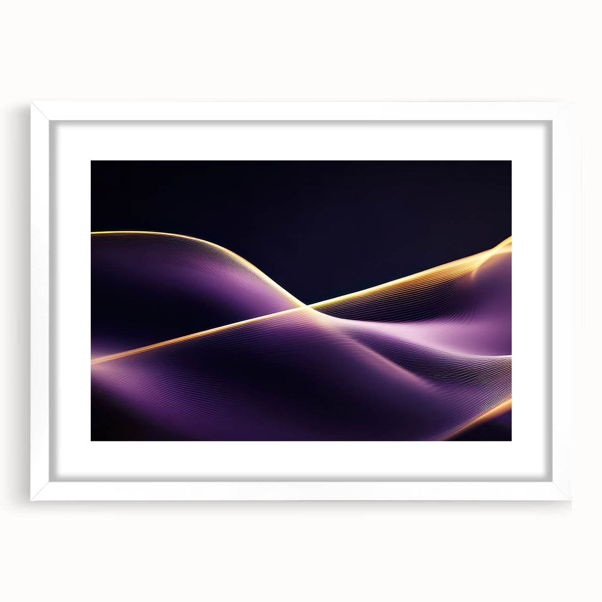 High-End Abstract Canvas Prints – Plum & Gold Luxury Wall Art