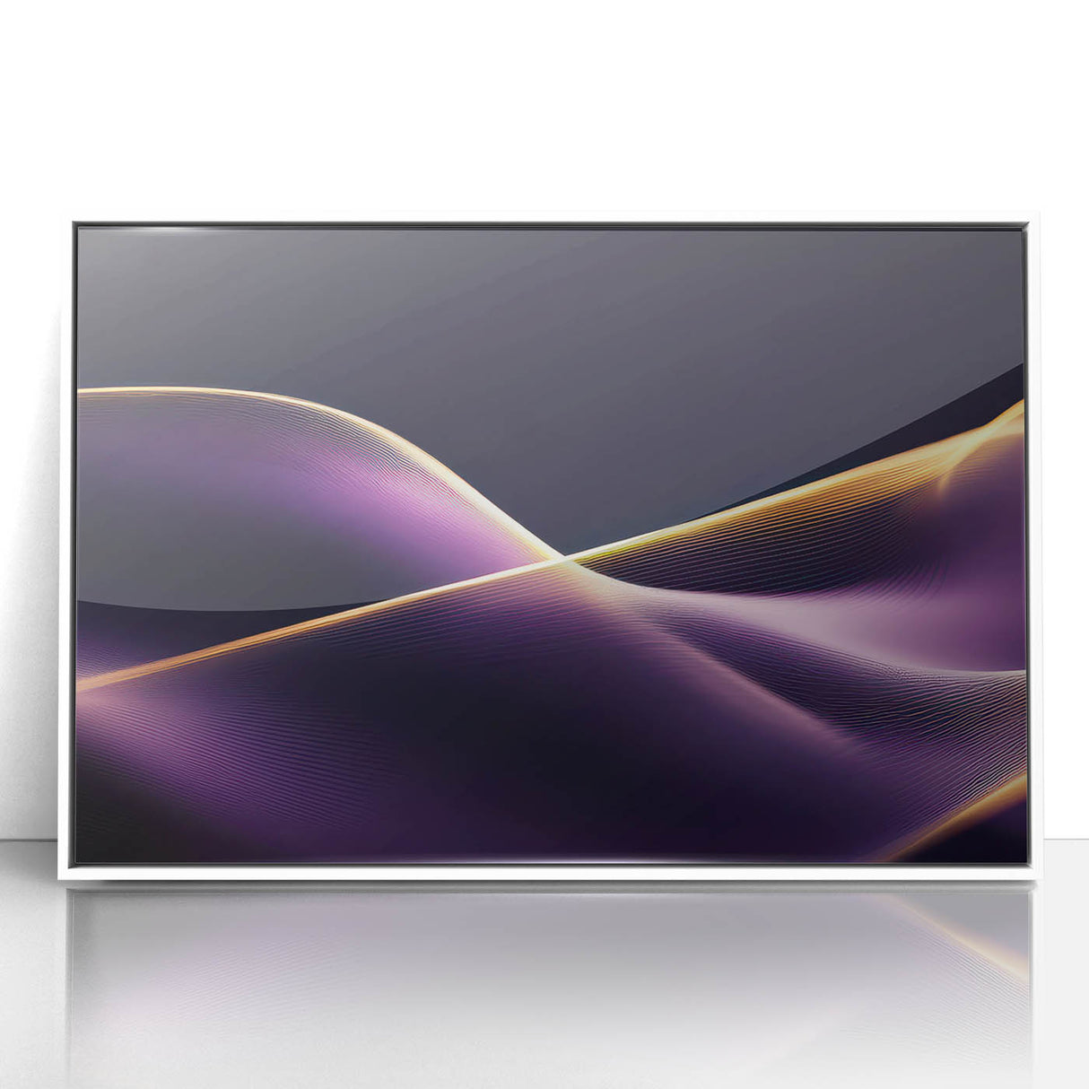 High-End Abstract Canvas Prints – Plum & Gold Luxury Wall Art