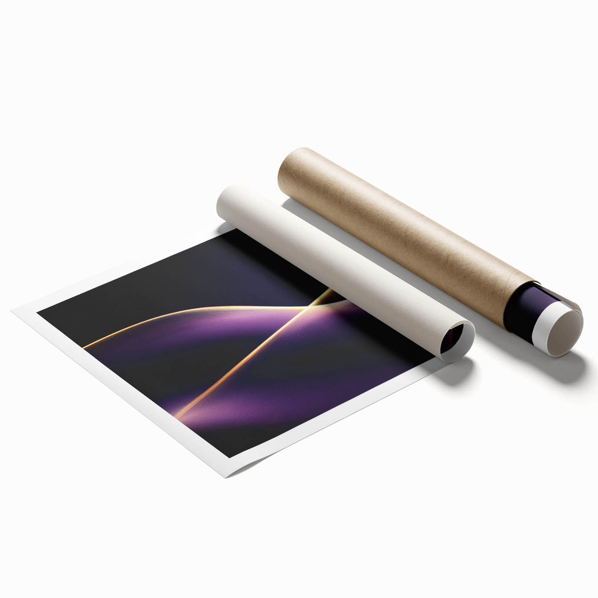 High-End Abstract Canvas Prints – Plum & Gold Luxury Wall Art