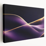 High-End Abstract Canvas Prints – Plum & Gold Luxury Wall Art