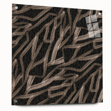 Earthen Harmony Abstracts - Fluid Organic Line Art in Black and Beige