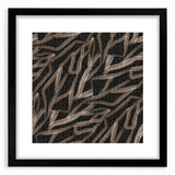 Earthen Harmony Abstracts - Fluid Organic Line Art in Black and Beige