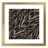 Earthen Harmony Abstracts - Fluid Organic Line Art in Black and Beige