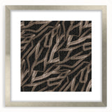 Earthen Harmony Abstracts - Fluid Organic Line Art in Black and Beige