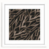 Earthen Harmony Abstracts - Fluid Organic Line Art in Black and Beige