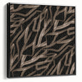 Earthen Harmony Abstracts - Fluid Organic Line Art in Black and Beige