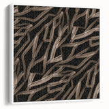 Earthen Harmony Abstracts - Fluid Organic Line Art in Black and Beige