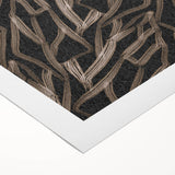 Earthen Harmony Abstracts - Fluid Organic Line Art in Black and Beige