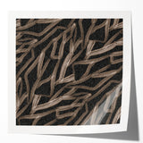 Earthen Harmony Abstracts - Fluid Organic Line Art in Black and Beige