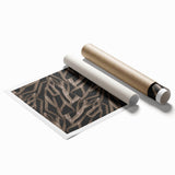 Earthen Harmony Abstracts - Fluid Organic Line Art in Black and Beige