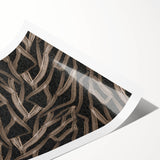 Earthen Harmony Abstracts - Fluid Organic Line Art in Black and Beige