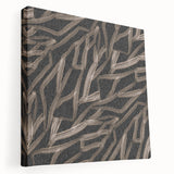 Earthen Harmony Abstracts - Fluid Organic Line Art in Black and Beige