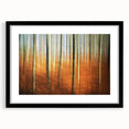 Abstract Minimalist Landscape Painting – Golden Forest Blur Print