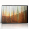 Abstract Minimalist Landscape Painting – Golden Forest Blur Print