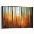 Abstract Minimalist Landscape Painting – Golden Forest Blur Print