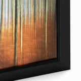 Abstract Minimalist Landscape Painting – Golden Forest Blur Print