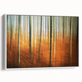 Abstract Minimalist Landscape Painting – Golden Forest Blur Print