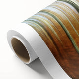 Abstract Minimalist Landscape Painting – Golden Forest Blur Print