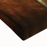 Abstract Minimalist Landscape Painting – Golden Forest Blur Print