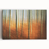 Abstract Minimalist Landscape Painting – Golden Forest Blur Print