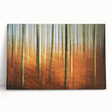 Abstract Minimalist Landscape Painting – Golden Forest Blur Print