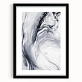 Moody Modern Wall Art – Black & White Fluid Abstract Painting