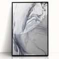 Moody Modern Wall Art – Black & White Fluid Abstract Painting