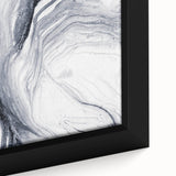 Moody Modern Wall Art – Black & White Fluid Abstract Painting
