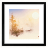 Tranquil Nature Canvas Prints – Misty Sunrise Forest Scene