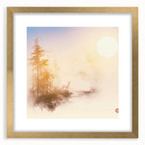 Tranquil Nature Canvas Prints – Misty Sunrise Forest Scene