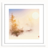 Tranquil Nature Canvas Prints – Misty Sunrise Forest Scene