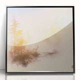 Tranquil Nature Canvas Prints – Misty Sunrise Forest Scene
