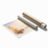 Tranquil Nature Canvas Prints – Misty Sunrise Forest Scene