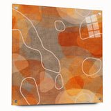 Minimalist Textured Art Pieces – Earthy Orange Organic Abstract
